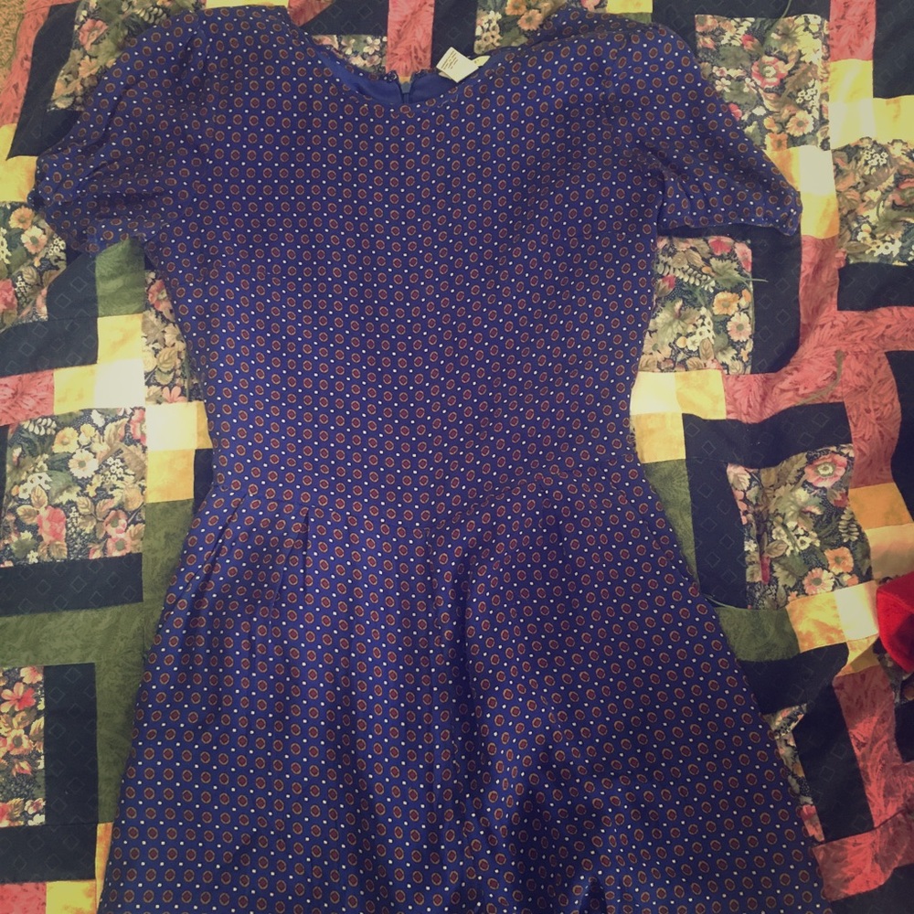 Navy short-sleeve romper